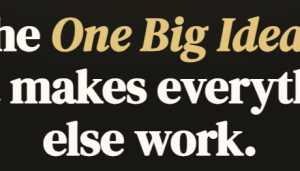 Jon Brosio – One Big Idea Masterclass